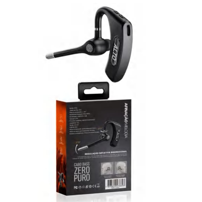Fone Sem Fio Bluetooth Auricular com Microfone Musicas Chamadas Game