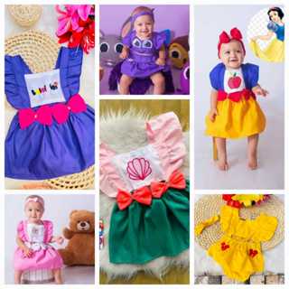 Roupa infantil bebê menina mêsversário romper temático jardineira salopete