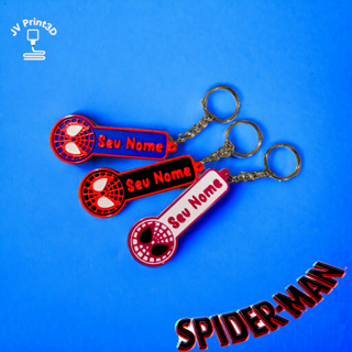 Chaveiro Personalizado Homem Aranha / Spider-Man - 3D com Nome! em Oferta na Shopee