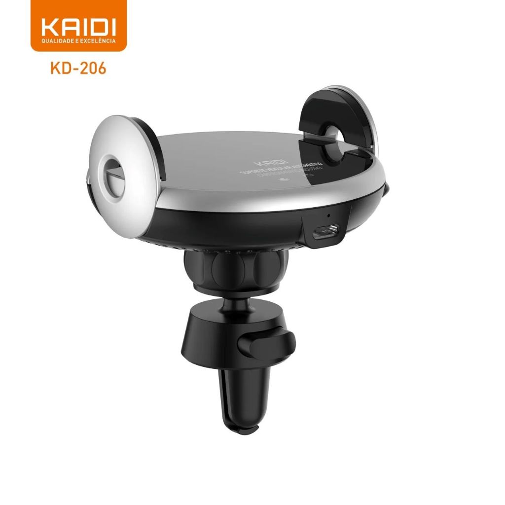 Suporte Veicular Para Celular Com Carregador Por Indução kaidi 206 ORIGINAL
