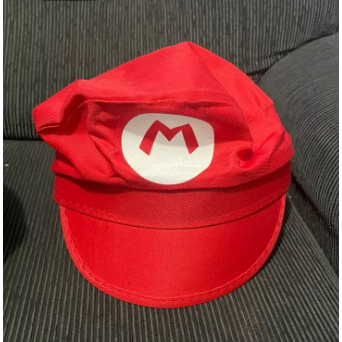 Quepe Super Mario Bros Boina, Chapéu fantasia, Mario e Luigui