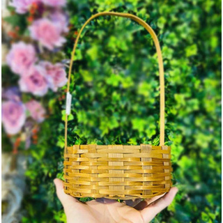 Kit C/10 Cesta De Pascoa Bambu 15 cm Lembrança Florista Aniversário Decoração Festinha Natal em Oferta na Shopee