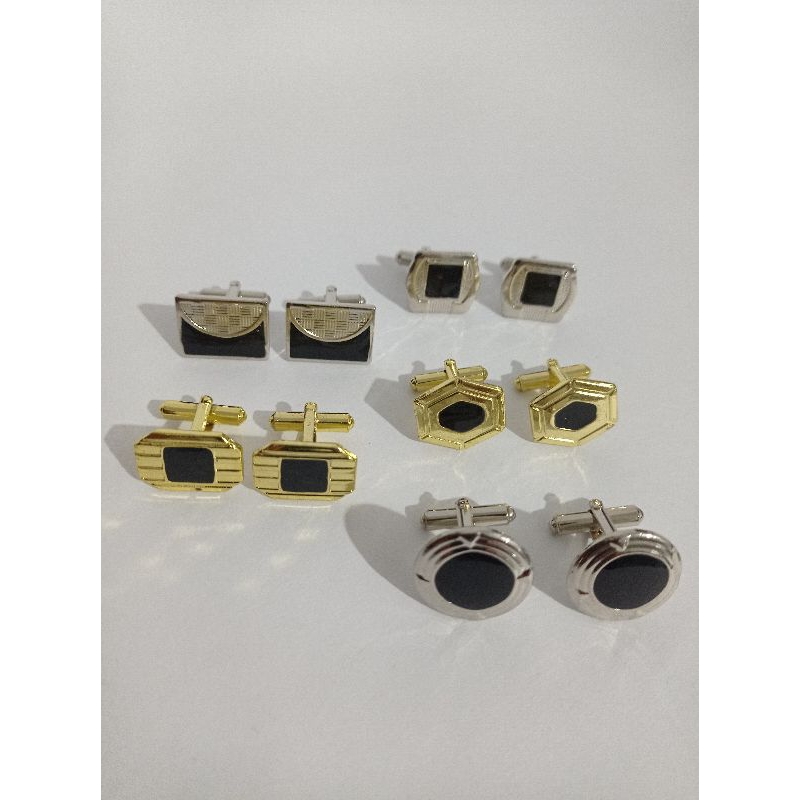 Abotuadura masculina kit com 02-pares para camisa manga longa em metal de ótima qualidade em Oferta na Shopee