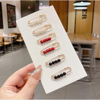 Kit 6 Peças Alfinete Ajuste De Roupa Broche Pérola Pequeno em Oferta na Shopee