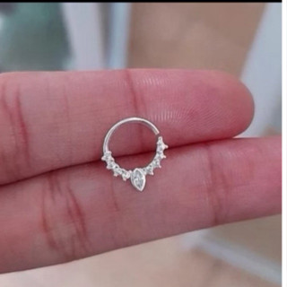 Piercing septo ou daith cravejado prata925
