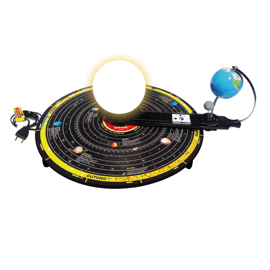 Planetário Escolar Em Madeira Com Polias Bivolt 110/220v