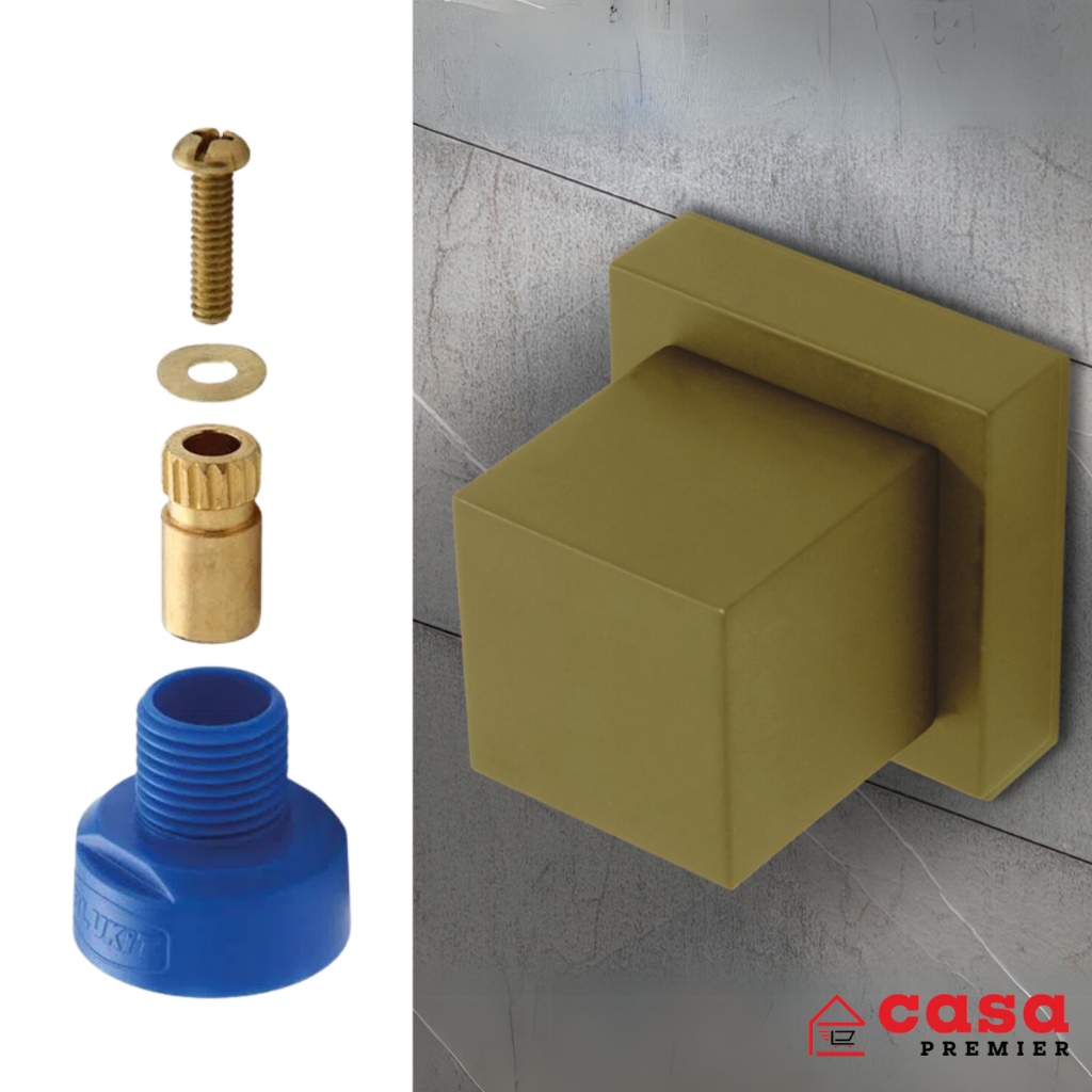 Acabamento 100% em Metal Para Registro Dourado Fosco Para Bases 1/2  3/4 E 1 POLEGADA + Conversor Docol para Deca