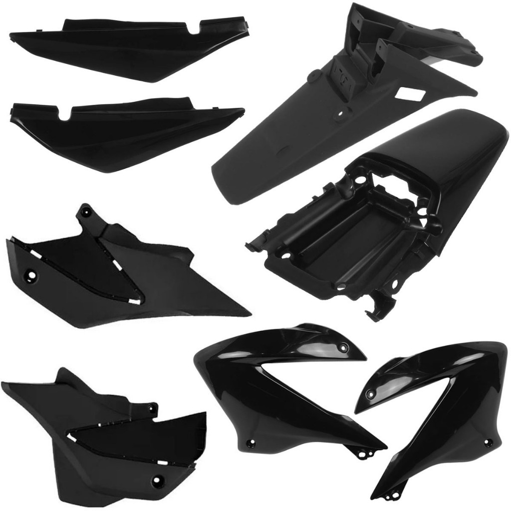 Kit Plasticos NXR 125 150 Bros Conjunto Carenagem ( Tampas - Sub Tampas - Lateral - Rabeta - Paralama Traseiro )