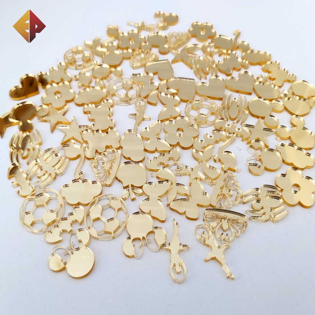 Apliques/Tag em Acrílico Dourado Espelhado 3CM C/ 10UN - Acrílico, Aplique, Enfeite, Decoração, Festa, Artesanato. em Oferta na Shopee