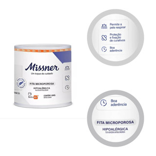 Fita Microporosa Branca 5cm X 10m Missner