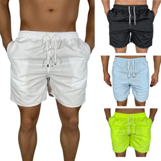 Swim Short Praia Bermuda Confortável Para Dia a Dia Colorido Masculino Shorts Tactel Mar Neon Estilo Neymar Caminhada Treino Academia Mauricinho Verão 2022