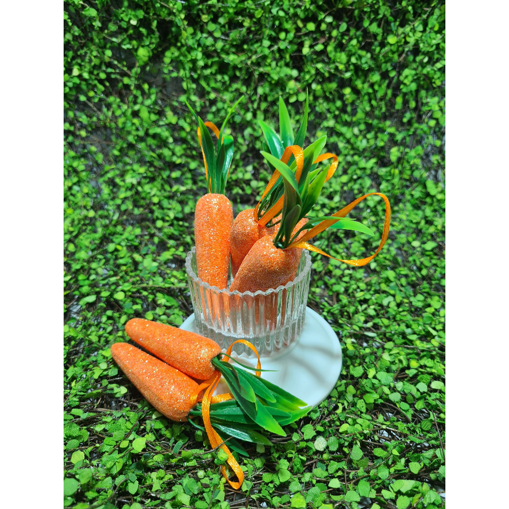 Kit Cenoura de isopor Páscoa Decoração c/6 und 12CM Mini Cenoura