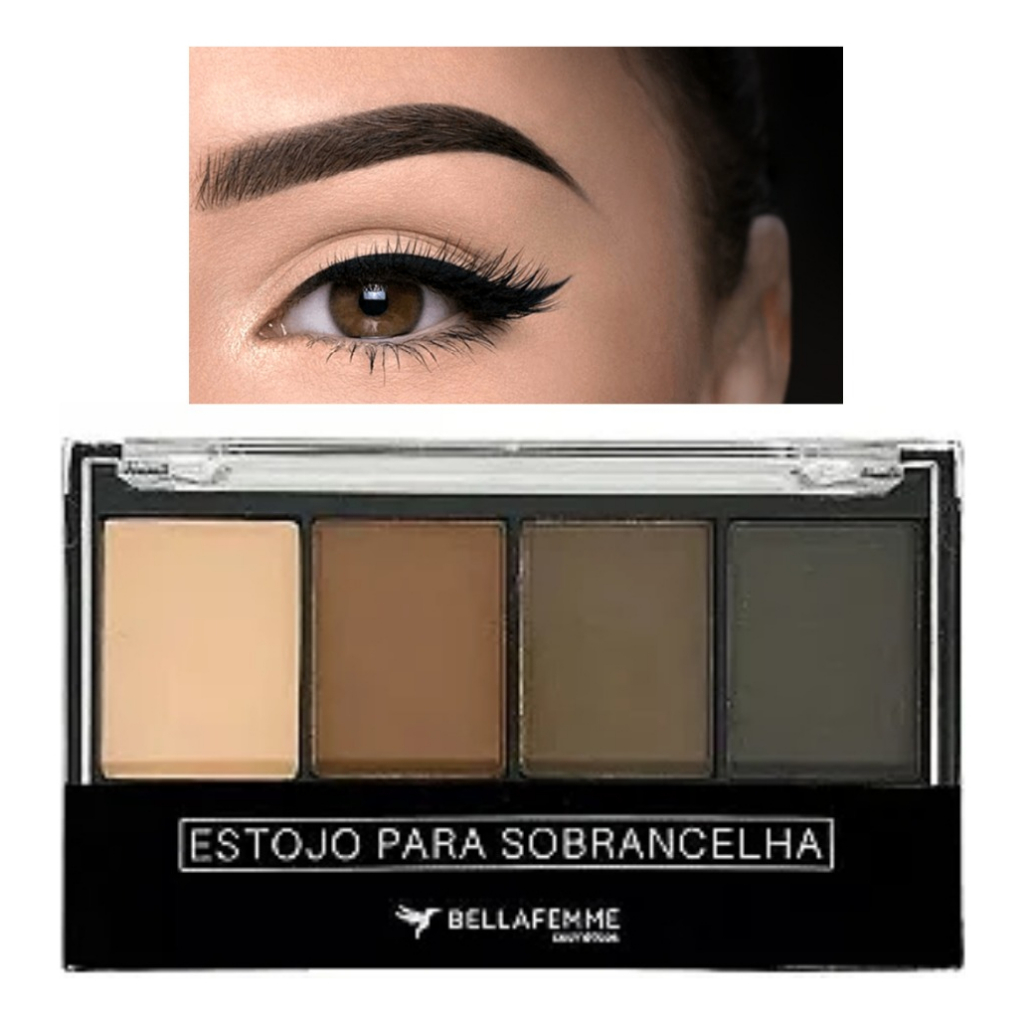 Paleta De Sobrancelha Com Primer Bella Femme Completa em Oferta na Shopee