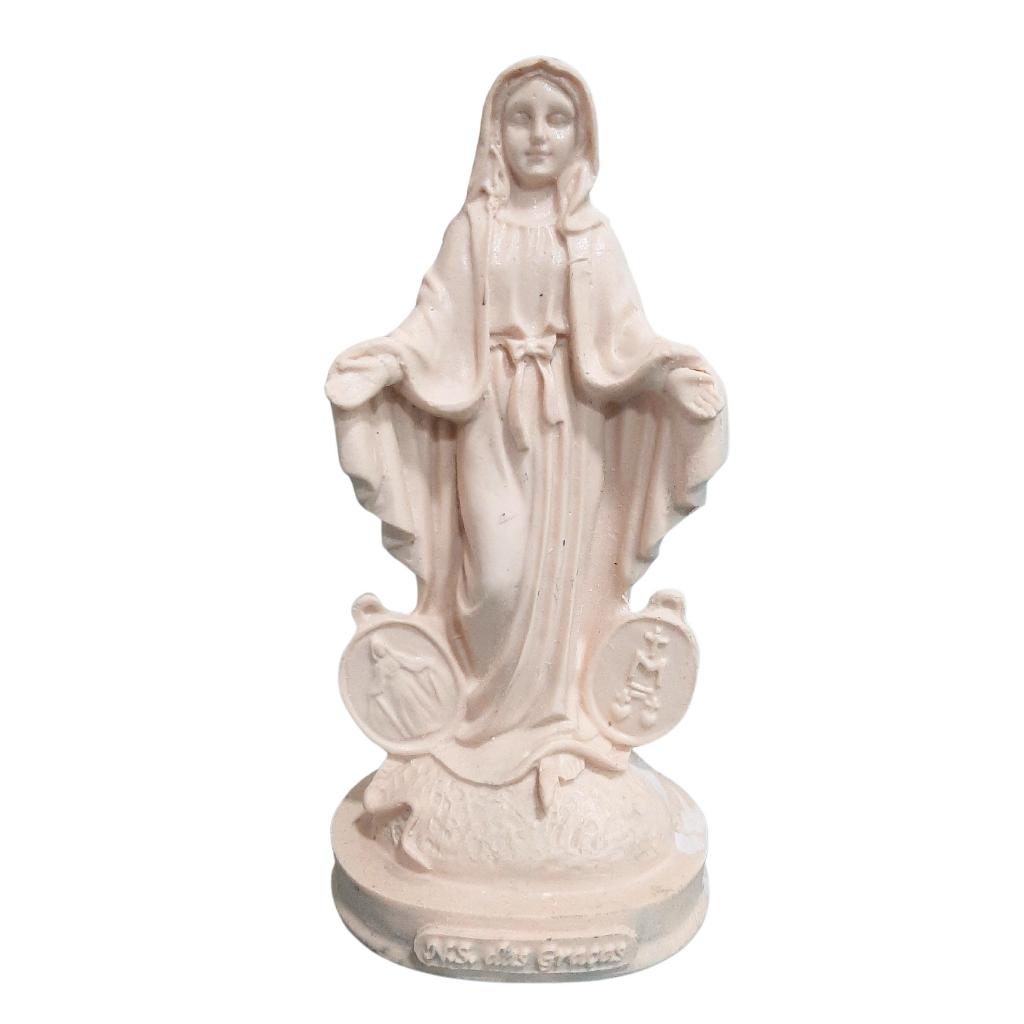 Imagem Nossa Senhora das Graças Escultura Em Resina 14cm Para Decoração