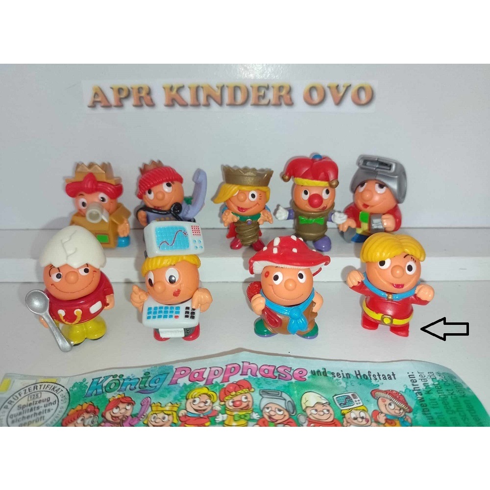 Kinder ovo - Coleção completa - Bonecos Bola Pappnase (1999) ( Obs. falta o chinelinho do pé do boneco com seta)