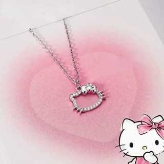 Colar Pingente Hello Kitty Kawaii Fofo Aesthetic Corrente Aço Inoxidável Choker Gargantilha Sanrio Presente