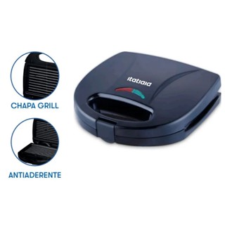 Sanduicheira Grill Itatiaia Essencial 750W Preto 127v e 220v