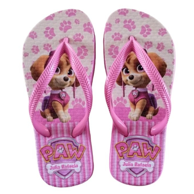 Chinelo Skye Desenho Patrulha Canina Rosa Personalizado Estampado Com Nome Da Pessoa Infantil Baby em Oferta na Shopee
