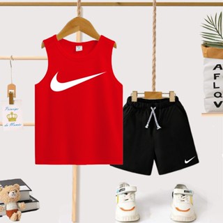 Conjunto Infantil Menino Camiseta e Bermuda Cavada Regata Roupa Criança Masculino