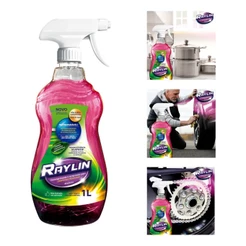 Desengraxante e Removedor Raylin 1L Limpeza Sujeira Pesada