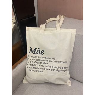 Ecobag Mãe 5 características de uma mãe sacola ecológica,escola,faculdade, curso,personalizado,brinde,praia,moda,brinde, em Oferta na Shopee
