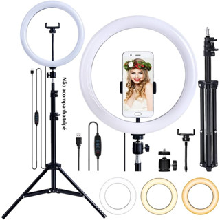 Ring Light Led Iluminador 10 Polegadas 26 cm Para Tripé 1.60