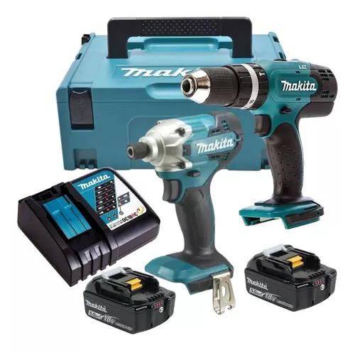 Kit Furadeira Bateria Dhp453 + Parafusadeira Dtd156 + Maleta Makita em Oferta na Shopee