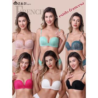 Lingerie Conjunto Sem Aro Com Bojo E Renda CalcinhaTanga Z&D 8007