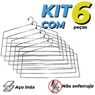 Cabides Para Calças Triplo Organizador Reforçado Aço Cromado em Oferta na Shopee