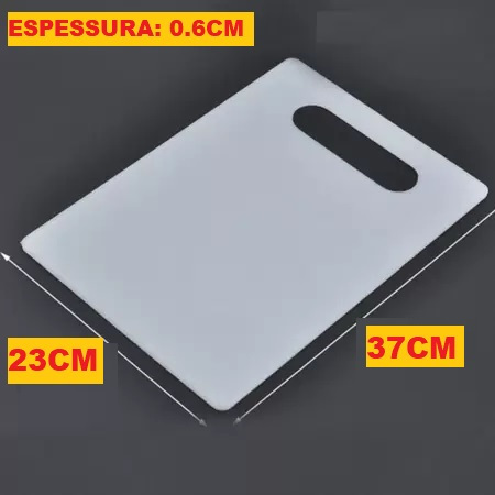 Tábua de Carne 37X23X0.6CM Plástico para Cozinha Branca Higiênica Carne Legumes Frutas Multiuso Utensílio De Cozinha