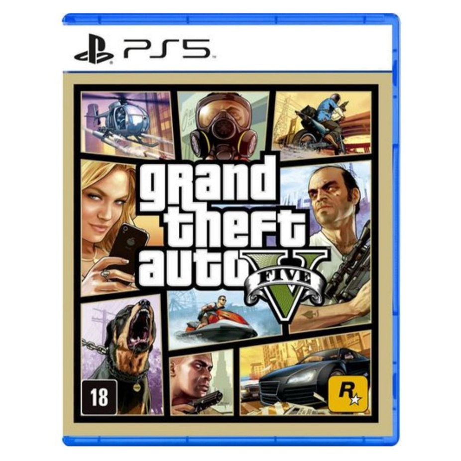 Grand Theft Auto V GTA 5 PS5 Mídia Física Lacrado