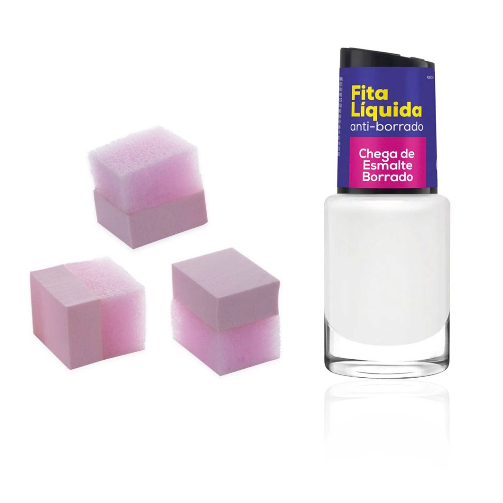 Kit Fita Líquida Cora + Esponja Unhas Degradê em Oferta na Shopee