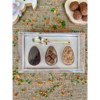 Caixa Ovo de Colher 3 Ovos 50gr Branca/Kraft em Oferta na Shopee