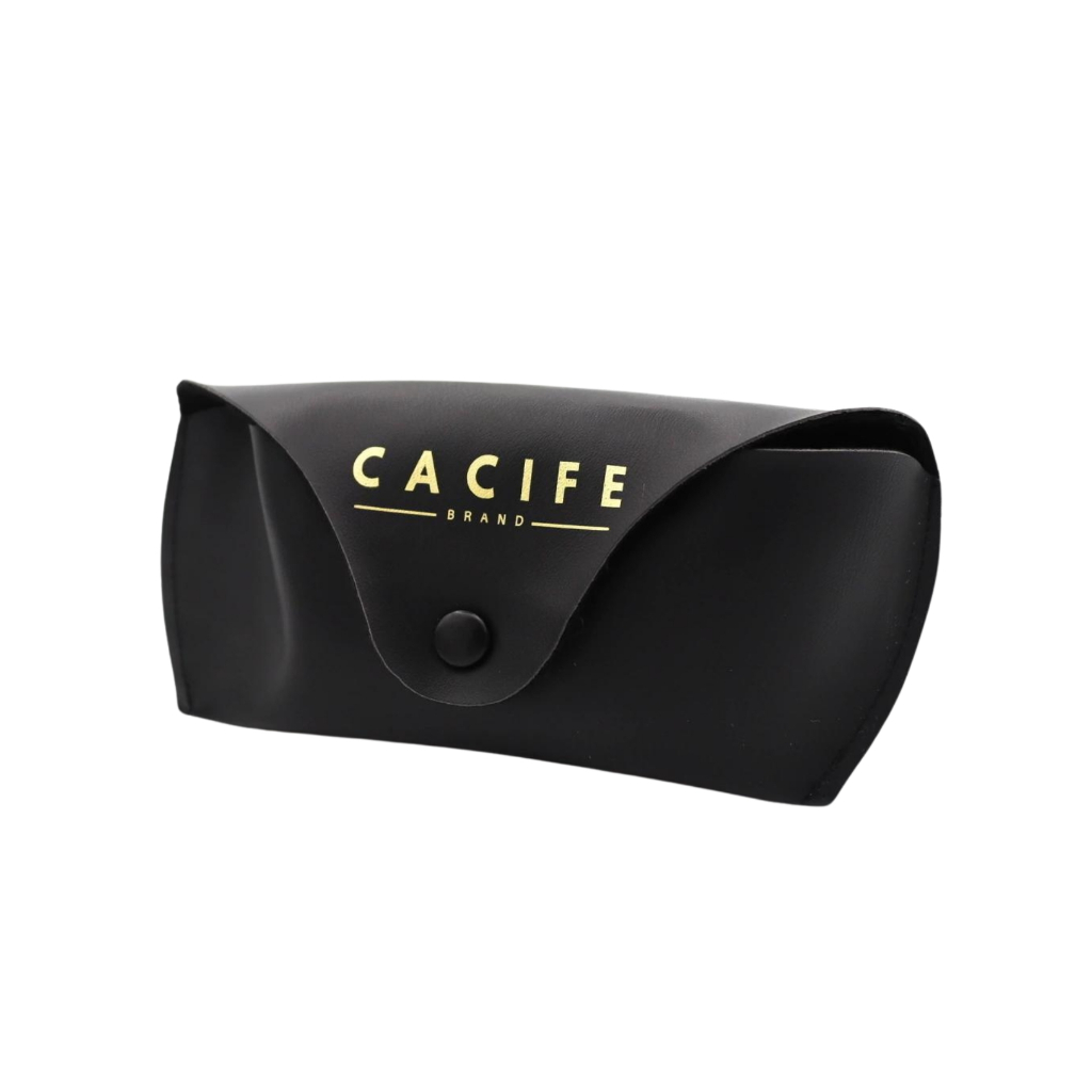 Case Couro Preta Botão Carteira Acessórios Moda Elegante Masculino Feminino Unissex - Cacife Brand - Men Bags