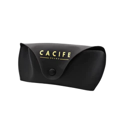 Case Couro Preta Botão Carteira Acessórios Moda Elegante Masculino Feminino Unissex - Cacife Brand