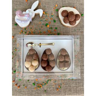 Caixa Ovo de Colher 3 Ovos 100gr/150gr Branca/Kraft em Oferta na Shopee