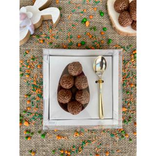 Caixa Ovo de Colher 100gr/150gr Com Borda Branca em Oferta na Shopee