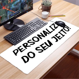 *PERSONALIZE* Mouse Pad Gamer Tema Personalizavel Geek Manga Tecido Tech Acabamento Laser Tamanho Grande - ALTA PERFORMANCE-