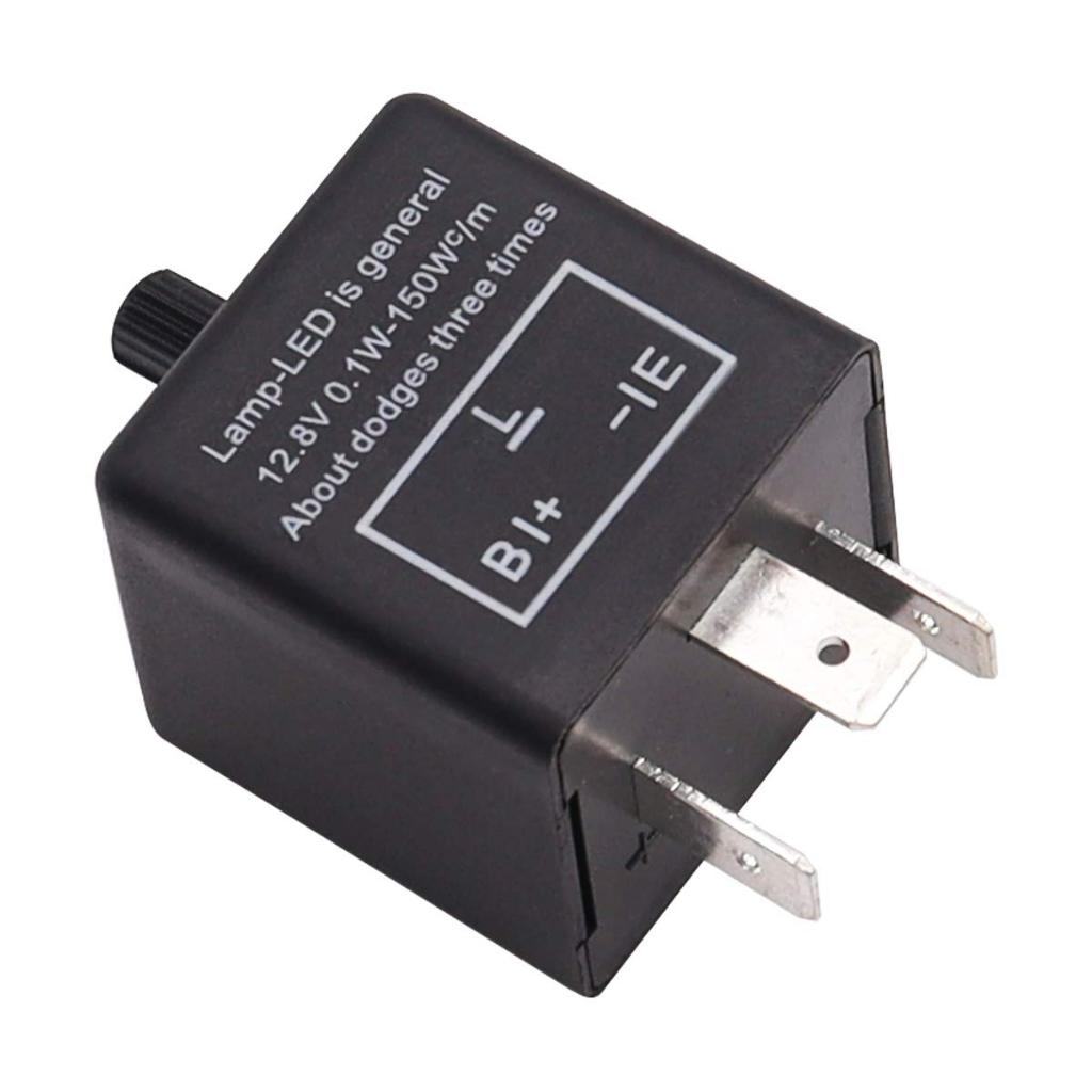 5 A 20PÇ Relê 12.8v 3 Pinos Preto Led Pisca-pisca Eletrônico, Relé De Flash De Controle De Luz De Sinal P/ Seta Veicular