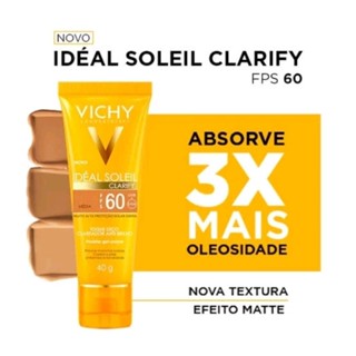 Vichy ideal Soleil clarify FPS60 protetor solar com cor 40g