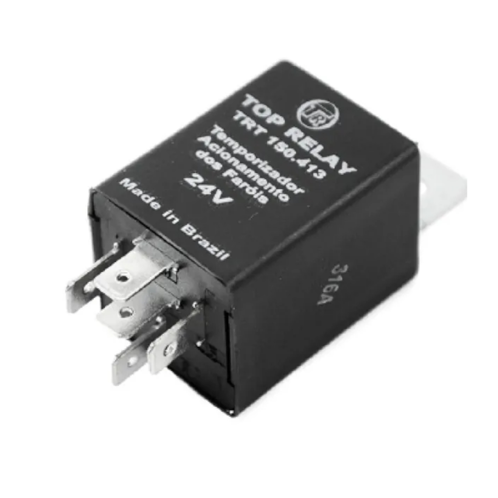 Relé Temporizador Acendimento Farois 5T 24V 150W Com Suporte em Oferta na Shopee