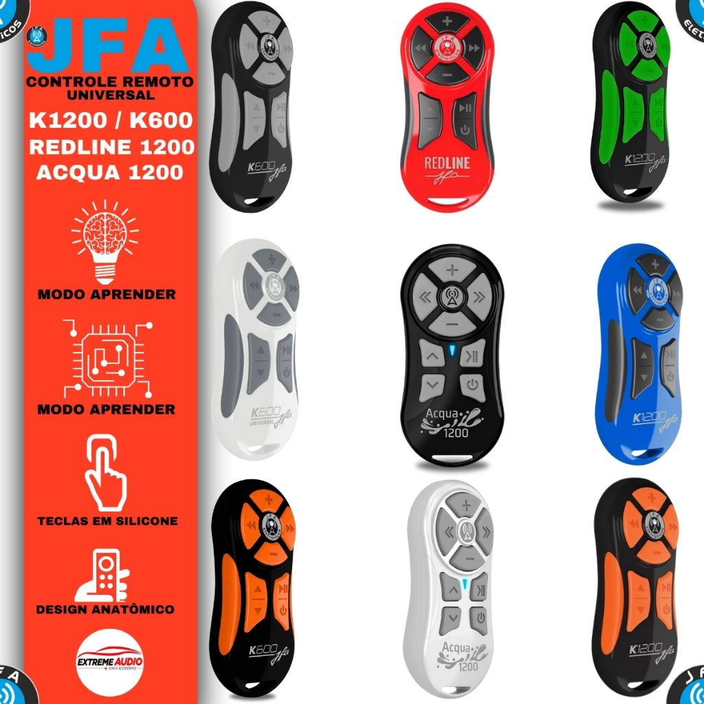 Controle Longa Distância JFA K1200, K600, Acqua K1200, Redeline K1200 Para Som Automotivo, Caixa Bob e Paredao em Oferta na Shopee
