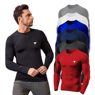 Camiseta Térmica Masculina Feminina Proteção UV Fator 50+ Malha Fria Unissex - Par Manguito Para Proteção Contra Raios Solares