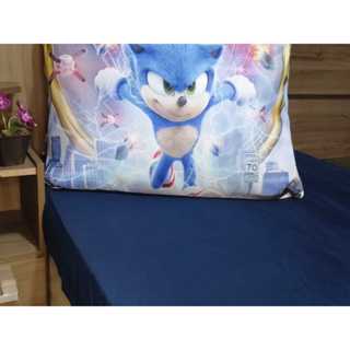 Jogo de Lençol Cama Solteiro Infantil 2 Peças Sonic.