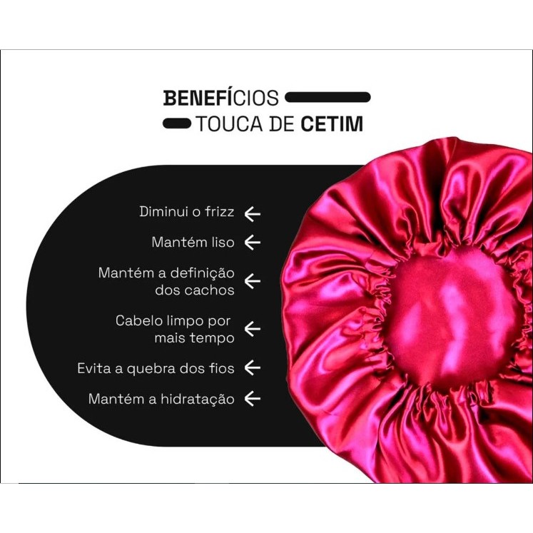 Touca De Cetim Anti-frizz Para Dormir Cabelo Sempre Alinhado Cor Sortidas