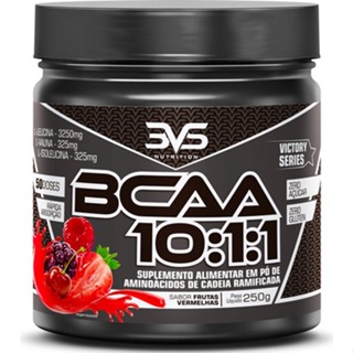 Bcaa Em Pó 10:1:1 Sabor: Frutas Vermelhas - Fórmula Exclusiva Ultra Concentrada Com 3900mg De Aminoácidos Por Dose - 250g em Oferta na Shopee