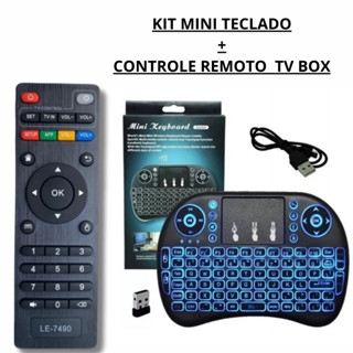 Kit Mini Teclado + Controle Remoto TV Box