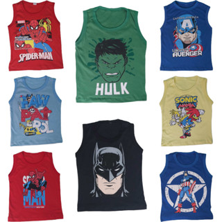Kit 3 Regata Infantil Menino Camiseta de Personagens Sortidos 2 à 8 anos