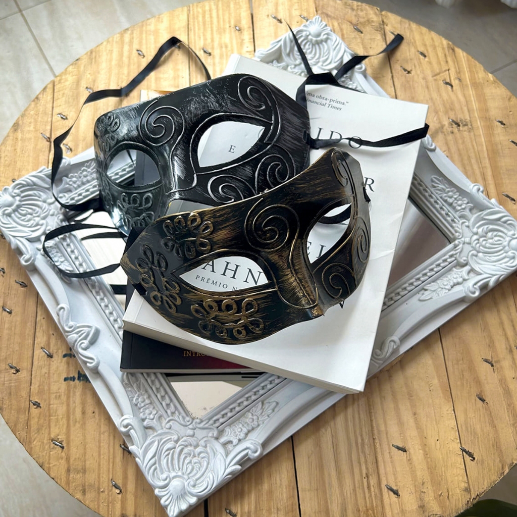 Kit 2 Máscaras Veneza 50 Tons Veneziana Baile De Máscaras