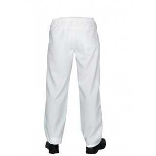 Calça de Oxford Branca com Elástico Unissex com bolso traseiro- Calça de Oxford para trabalho Cozinha, pizzaiolo, sushiman, cozinheiro, padeiro, padaria- Umbanda/Candomble PROMOÇÃO!